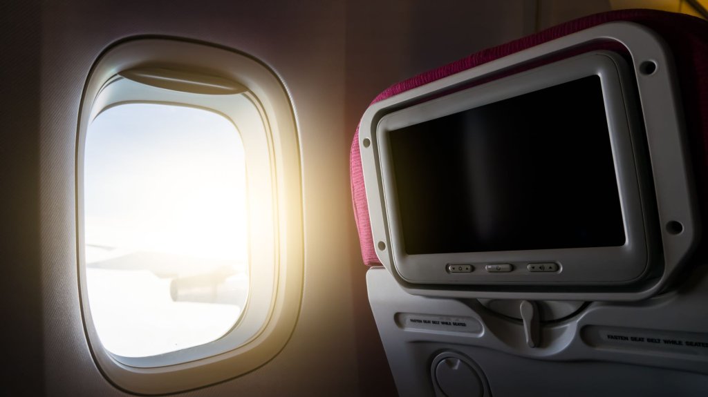 Airplane Window and Headrest Monitor