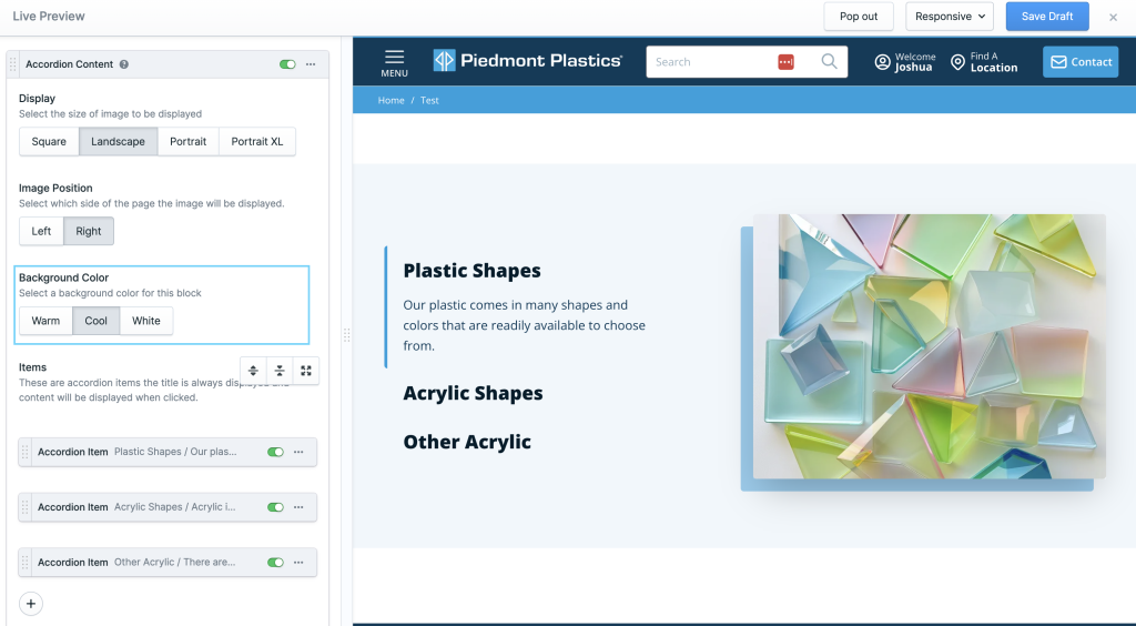 documentation/accordion content settings background color