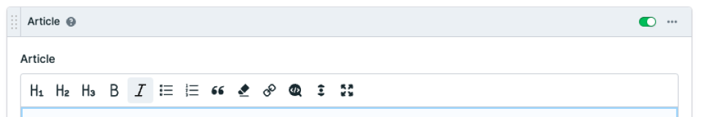 documentation/article content formatting