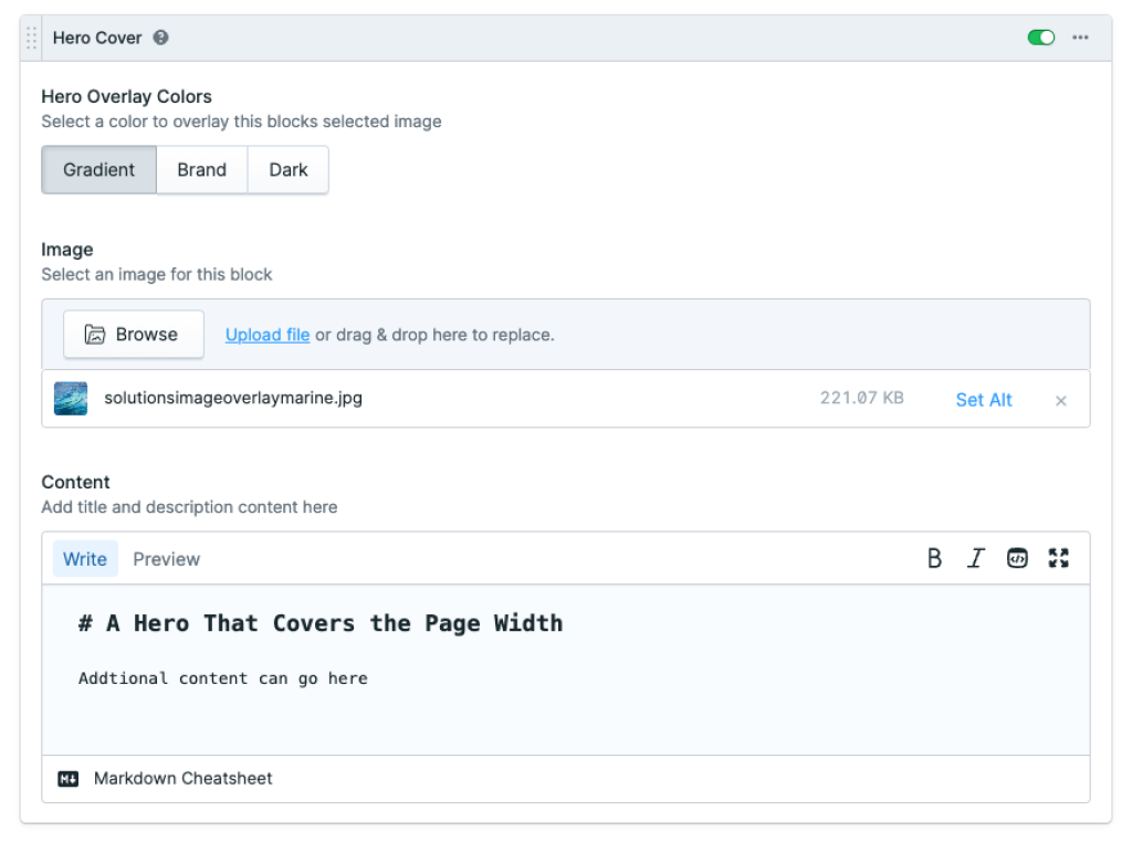 documentation/hero cover template