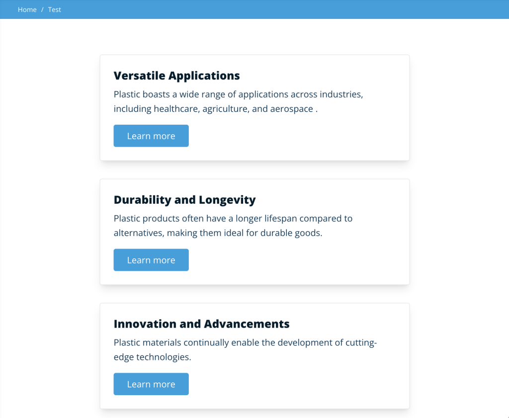documentation/link block example stacked