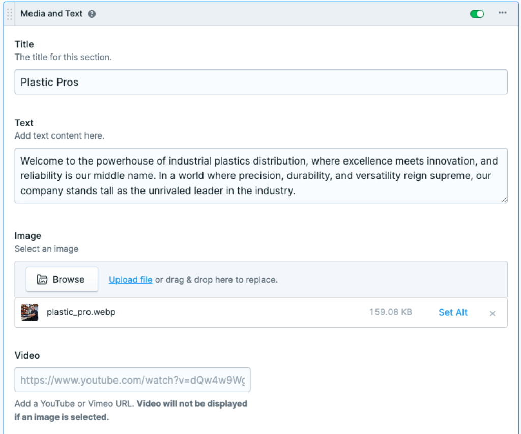 documentation/media and text blueprint 1