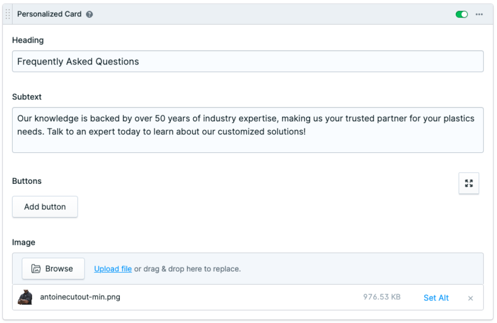 documentation/personalized card blueprint