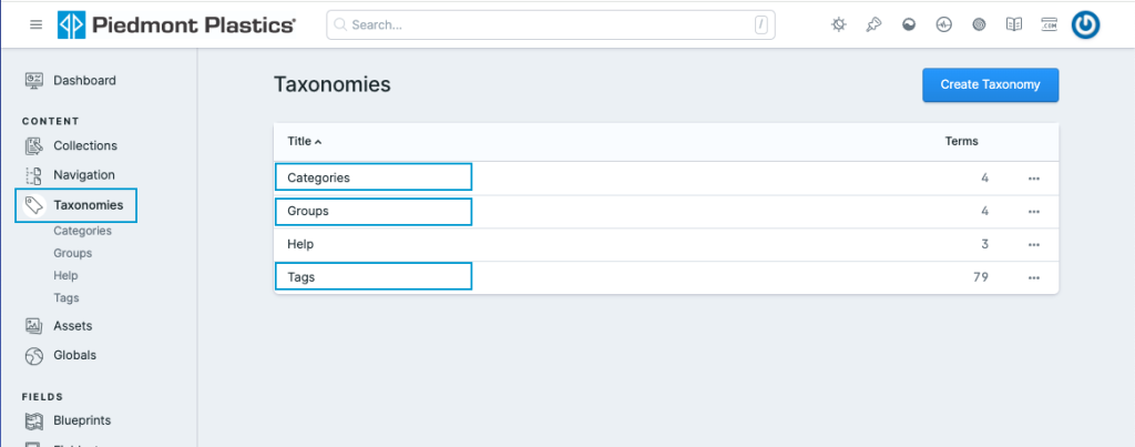 documentation/taxonomies
