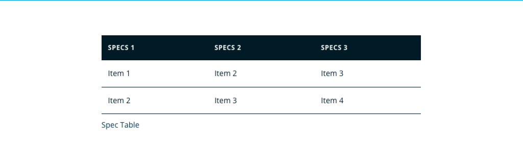 documentation/table set example