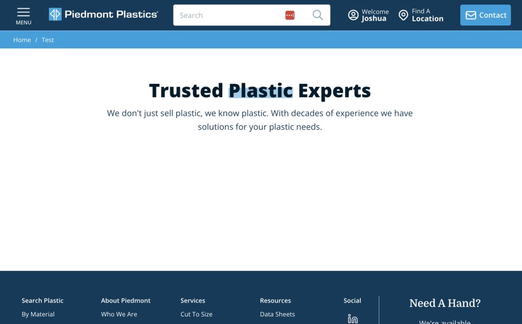 documentation/text block centered
